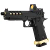 Lancer Tactical HERACLES Hi-Capa 5.1 Noir/Gold RMR Pistolet Airsoft GBB HERACLES Hi-Capa 5.1 Noir/Gold avec RMR Lancer T