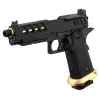 Lancer Tactical HERACLES Hi-Capa 5.1 Noir/Gold RMR Pistolet Airsoft GBB HERACLES Hi-Capa 5.1 Noir/Gold avec RMR Lancer T