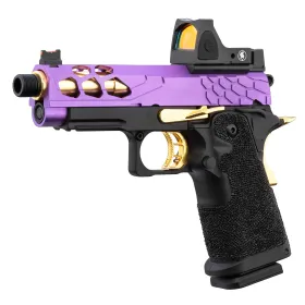 Lancer Tactical Stryk Hi-Capa 4.3 Violet/Or + RMR Pistolet Airsoft GBB Stryk Hi-Capa 4.3 + RMR violet/or Lancer Tactical