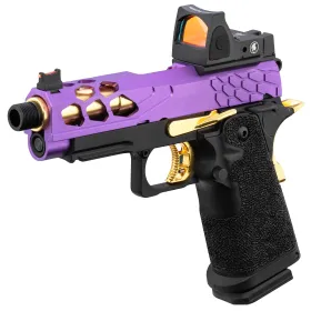 Lancer Tactical Stryk Hi-Capa 4.3 Violet/Or + RMR Pistolet Airsoft GBB Stryk Hi-Capa 4.3 + RMR violet/or Lancer Tactical