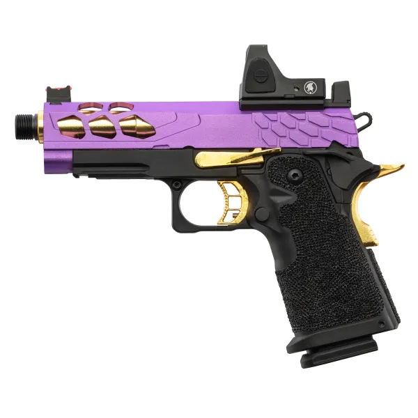Lancer Tactical Stryk Hi-Capa 4.3 Violet/Or + RMR Pistolet Airsoft GBB Stryk Hi-Capa 4.3 + RMR violet/or Lancer Tactical