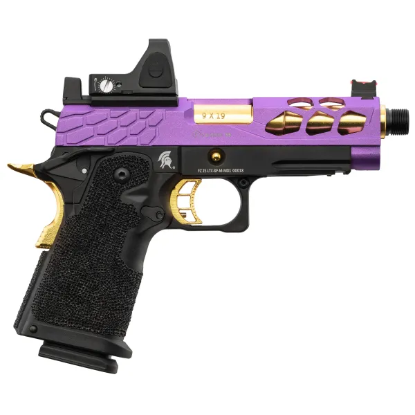 Lancer Tactical Stryk Hi-Capa 4.3 Violet/Or + RMR Pistolet Airsoft GBB Stryk Hi-Capa 4.3 + RMR violet/or Lancer Tactical
