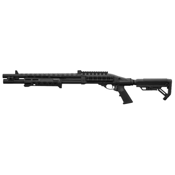 Fusil à pompe Gaz M870 Strike Industries noir airsoft M870 Full black crosse M4