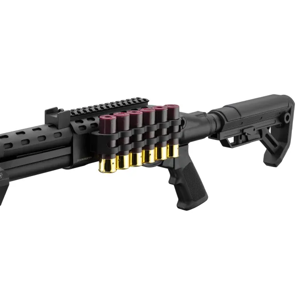 Fusil à pompe Gaz M870 Strike Industries noir airsoft M870 Full black crosse M4