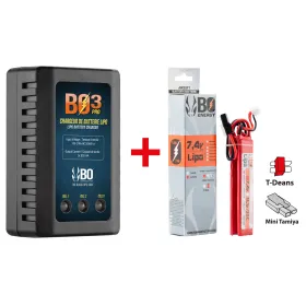Pack batterie LiPo BO 7.4V Mini Tamiya ou T-Dean airsoft 7.4V - Tamiya