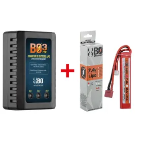 Pack batterie LiPo BO 7.4V Mini Tamiya ou T-Dean airsoft 7.4V - Tamiya