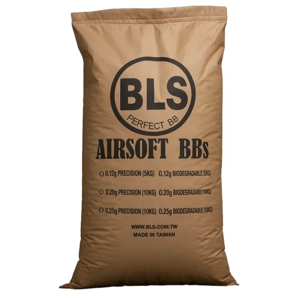 Billes 6mm Airsoft biodégradables BLS – Sac de 10 kg 0.28g