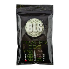 Billes 6mm airsoft traçantes 0.32g  BLS BIO – Sac de 1 kg Sachet 1kg 0.32g BLS TRACANTE
