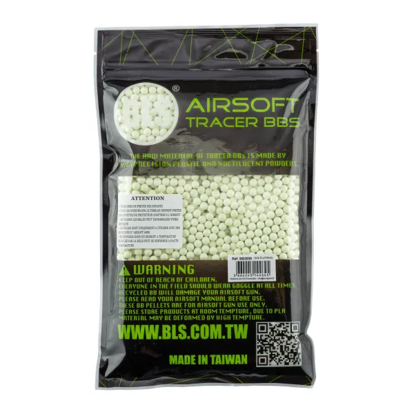 Billes Airsoft Traçantes BLS 0,30?g BIO - Sachet de 1 KG BB BILLES BLS TRACER SACHET 1KG VERT  - 0.30g BIO