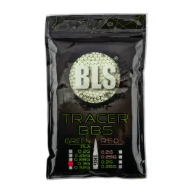 Billes Airsoft Traçantes BLS 0,30?g BIO - Sachet de 1 KG CARTON DE 20 SACHETS DE BILLES BLS TRACER 1KG VERT - 0.30g BIO