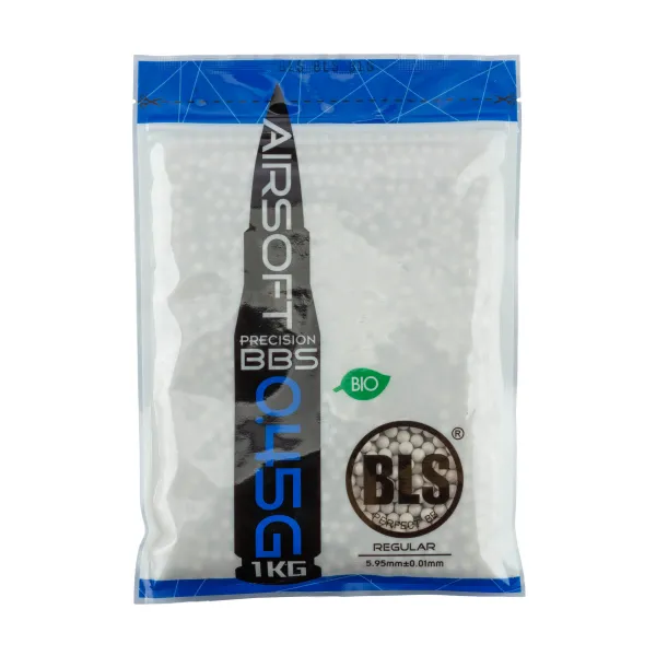 Billes lourdes 6mm airsoft biodégradables BLS BIO 0.45g – Sac de 1 kg CARTON DE 20 SACHETS DE BILLES BLS STD 1KG - 0.45g