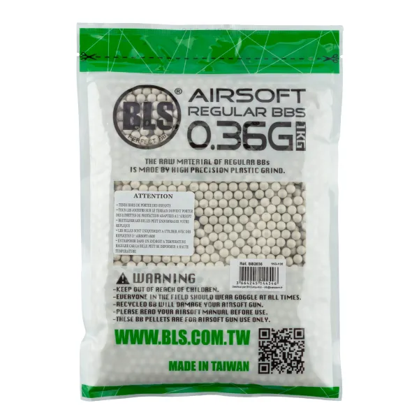 Billes lourdes 6mm airsoft BLS 0.36g – Sac de 1 kg Sachet 1kg billes 0.36g BLS