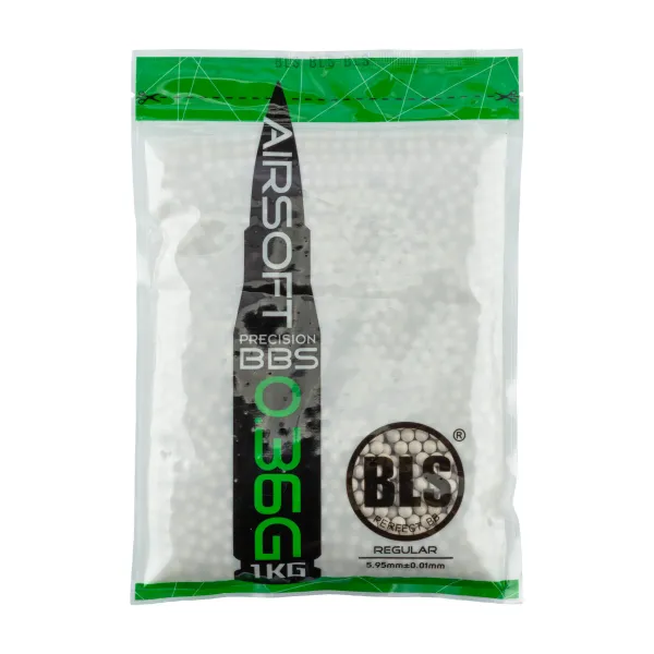 Billes lourdes 6mm airsoft BLS 0.36g – Sac de 1 kg CARTON DE 20 SACHETS DE BILLES BLS STD 1KG - 0.36g