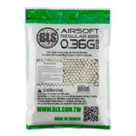 Billes lourdes 6mm airsoft BLS 0.36g – Sac de 1 kg CARTON DE 20 SACHETS DE BILLES BLS STD 1KG - 0.36g