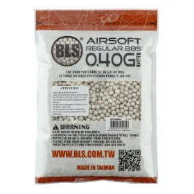 Billes lourdes 0.40g airsoft BLS – Sac de 1 kg CARTON DE 20 SACHETS DE BILLES BLS STD 1KG - 0.40g