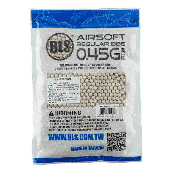 Billes lourdes 0.45g airsoft BLS – Sac de 1 kg Sachet 1KG Billes 0.45g BLS