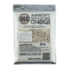Billes lourdes 0,48g airsoft BLS – Sac de 1 kg BB BILLES BLS STD SACHET 1KG - 0.48g