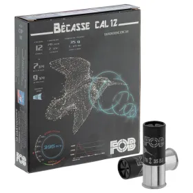 FOB 12/70 Spéciale Bécasse 35g Plomb 7 3/4 + 9 3/4 12/70 n° 7 ¾ et n° 9 ¾