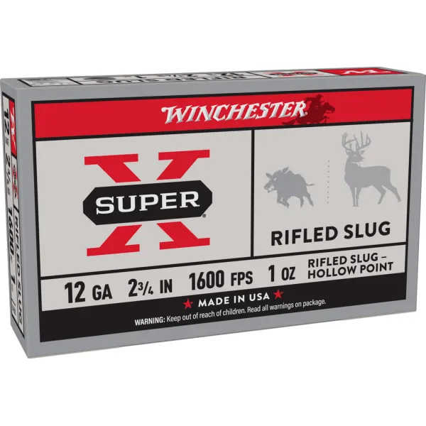 Cartouches Slug Winchester 12/70 Super-X 28 g x5 12/70 28g Rifled slug