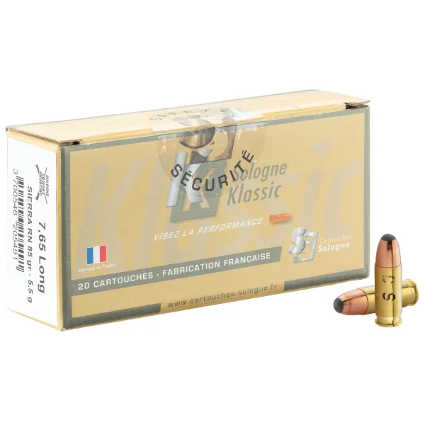 SOLOGNE 7,65 Long Sierra 85 gr – Cowboy Shooting 7,65 x 20 mm Cowboy Action Shooting