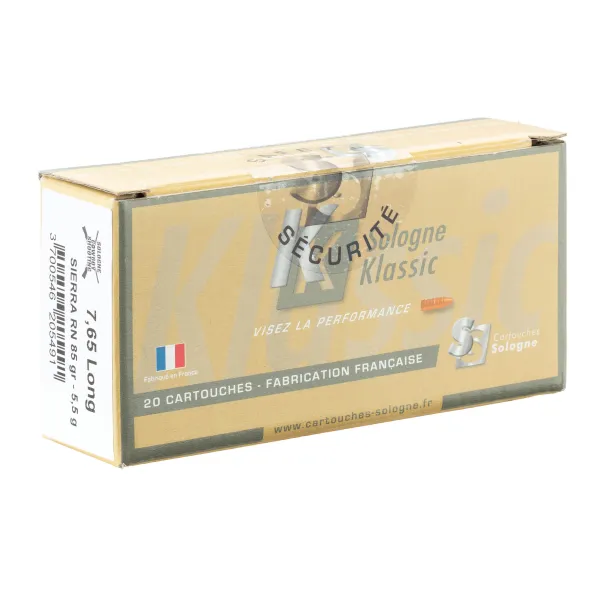 SOLOGNE 7,65 Long Sierra 85 gr – Cowboy Shooting 7,65 x 20 mm Cowboy Action Shooting