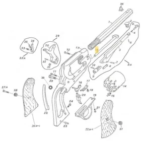Pièces de remplacement pour Pedersoli modèles Remington VIS DE CHIEN PATTERN (REM28) - Réf Peder. : 0800100037