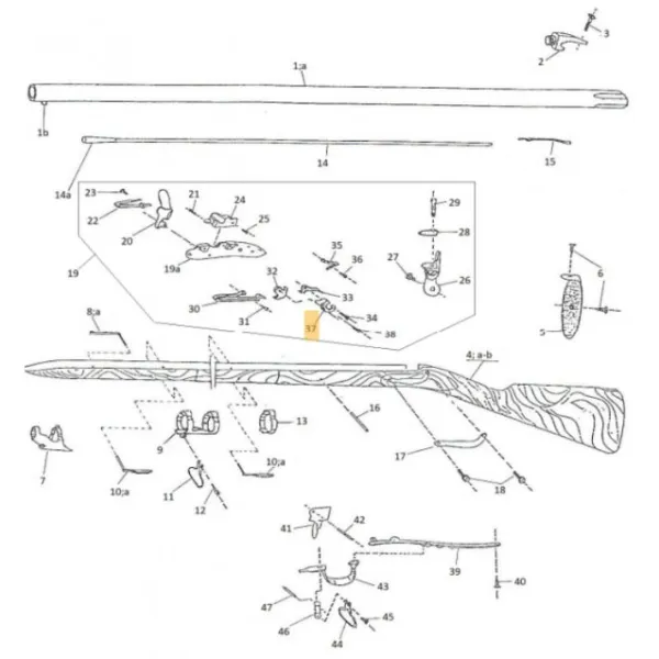 Pièces détachées pour pistolets An IX / An XIII Bassinet AN IX - 0800002262