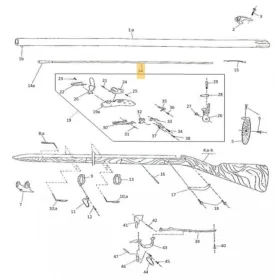 Pièces détachées pour fusil 1777 Pedersoli ressort de chien AN IX MAIN SPRING - Réf Peder. : 0800003703