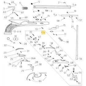 Platine pour armes à poudre noire Pedersoli PLATINE COMPLETE TATTHAM ET EGG  - Réf Peder. : 080S515000