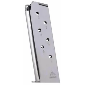 Chargeur MEC-GAR 1911 Full Size .45 ACP avec Talon (Noir ou Nickel) 1911 Full Size - 8 coups - Nickel