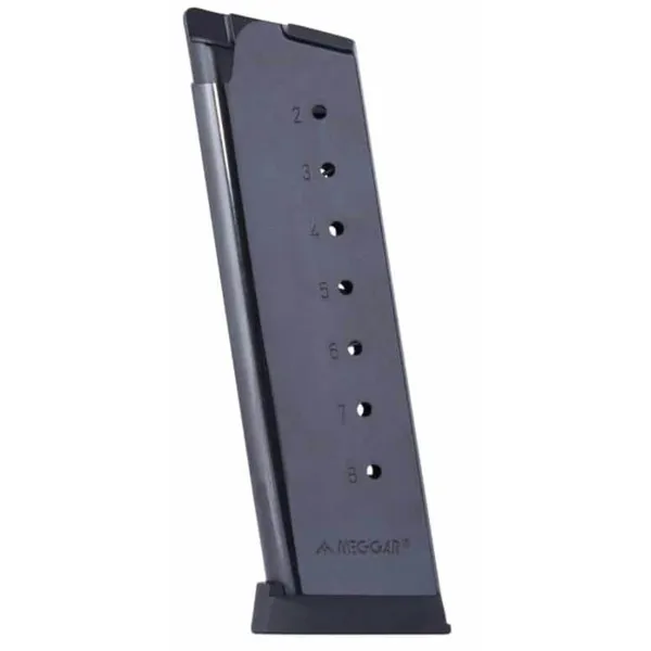 Chargeur MEC-GAR 1911 Full Size .45 ACP avec Talon (Noir ou Nickel) 1911 Full Size - 8 coups - Nickel