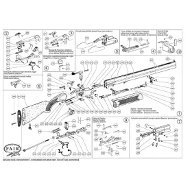 Pièces détachées de fusils de chasse superposé Fair Tige Relais DD Cal.12  Ref 240