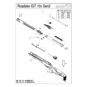 Pièces détachées Gamo Roadster 4.5 mm et 5.5 mm 27460 - Protège guidon