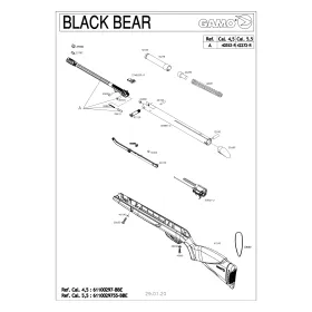 Pièces détachées Gamo Black Bear 4.5 mm 29620 - Gamo Goupille Tringlerie Canon