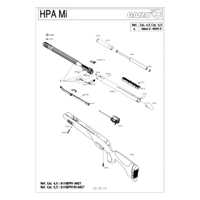 Pièces détachées GAMO HPA IGT 19.9J 4.5 mm 40552 - Canon Black Maxxim 4.5mm