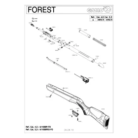 Pièces détachées Gamo Forest 39390 - Pontet Plastique Toutes Carabines