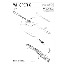 Pièces détachées GAMO Whisper IGT 19.9J 4.5 mm 30430 - Gamo Butee Anti Recul