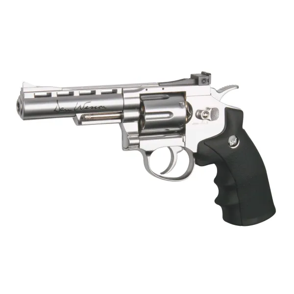 Réplique airsoft revolver Dan Wesson silver 4'' CO2 Revolver Dan Wesson 4''
