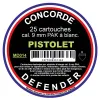Boîte de 25 cartouches cal. 9 mm PAK à blanc Munitions 9 mm PAK à blanc