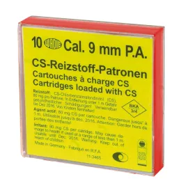 Boîte de 10 cartouches 9 mm PA à gaz CS
