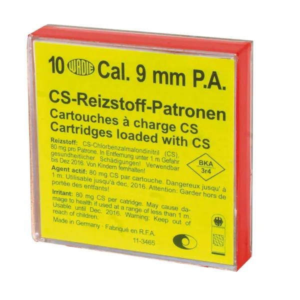 Boîte de 10 cartouches 9 mm PA à gaz CS