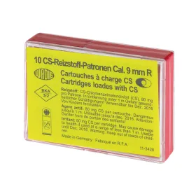 Boîte de 10 cartouches 9 mm RK à gaz CS