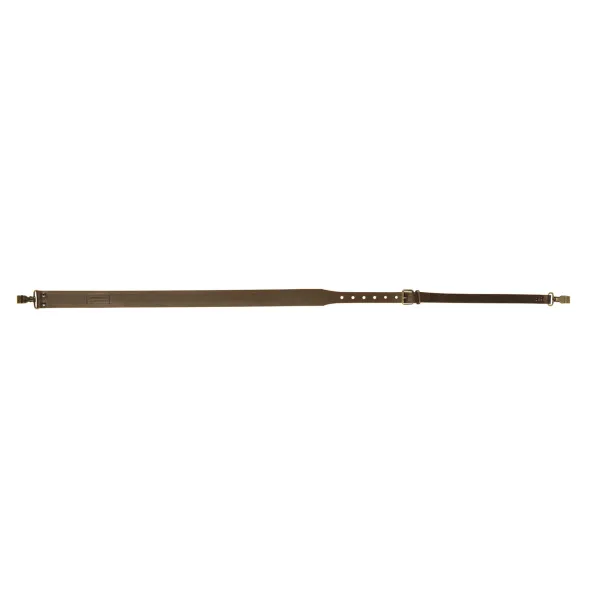 Bretelle fusil en croûte de cuir, mousquetons - Country Sellerie