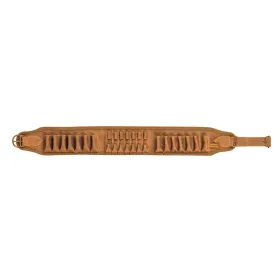 Cartouchière croupon ciré mixte balles et cartouches - Country Sellerie 14 tubes cal.12 et 7 balles.