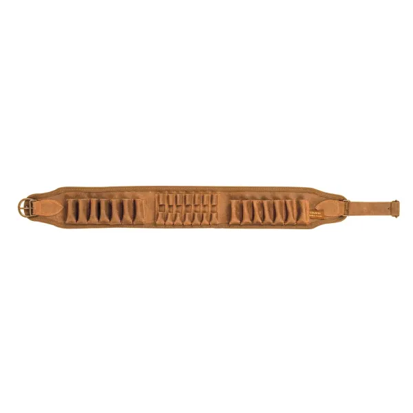 Cartouchière croupon ciré mixte balles et cartouches - Country Sellerie 14 tubes cal.12 et 7 balles.