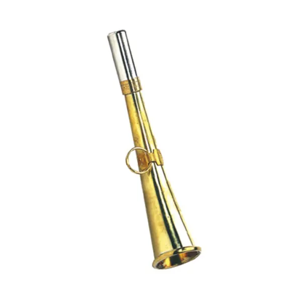 Corne de poche plate 16 cm laiton poli - Elless Corne