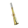 Corne de poche plate 16 cm laiton poli - Elless Corne