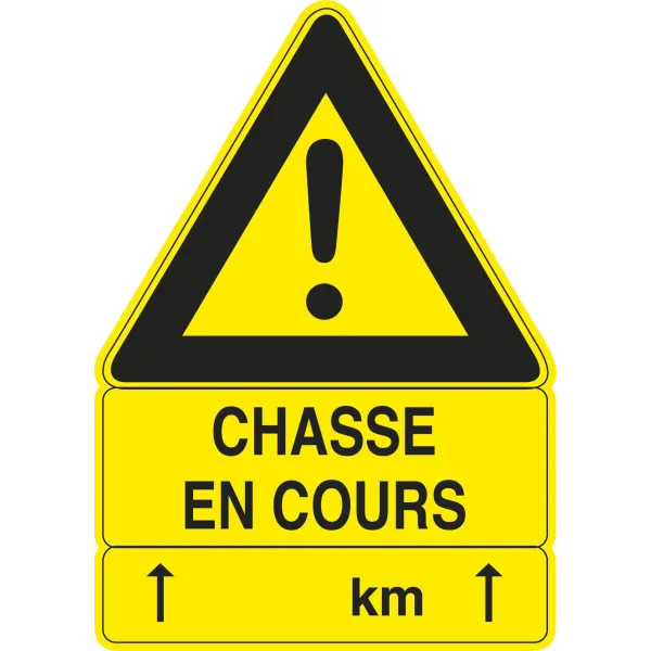 Panneau ''Chasse en cours'' 100 x 70 cm Akilux