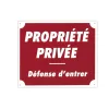 Panneau ''Propriété privée'' 30 x 25 cm Aluminium