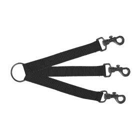 Accouple nylon vert pour trois chiens